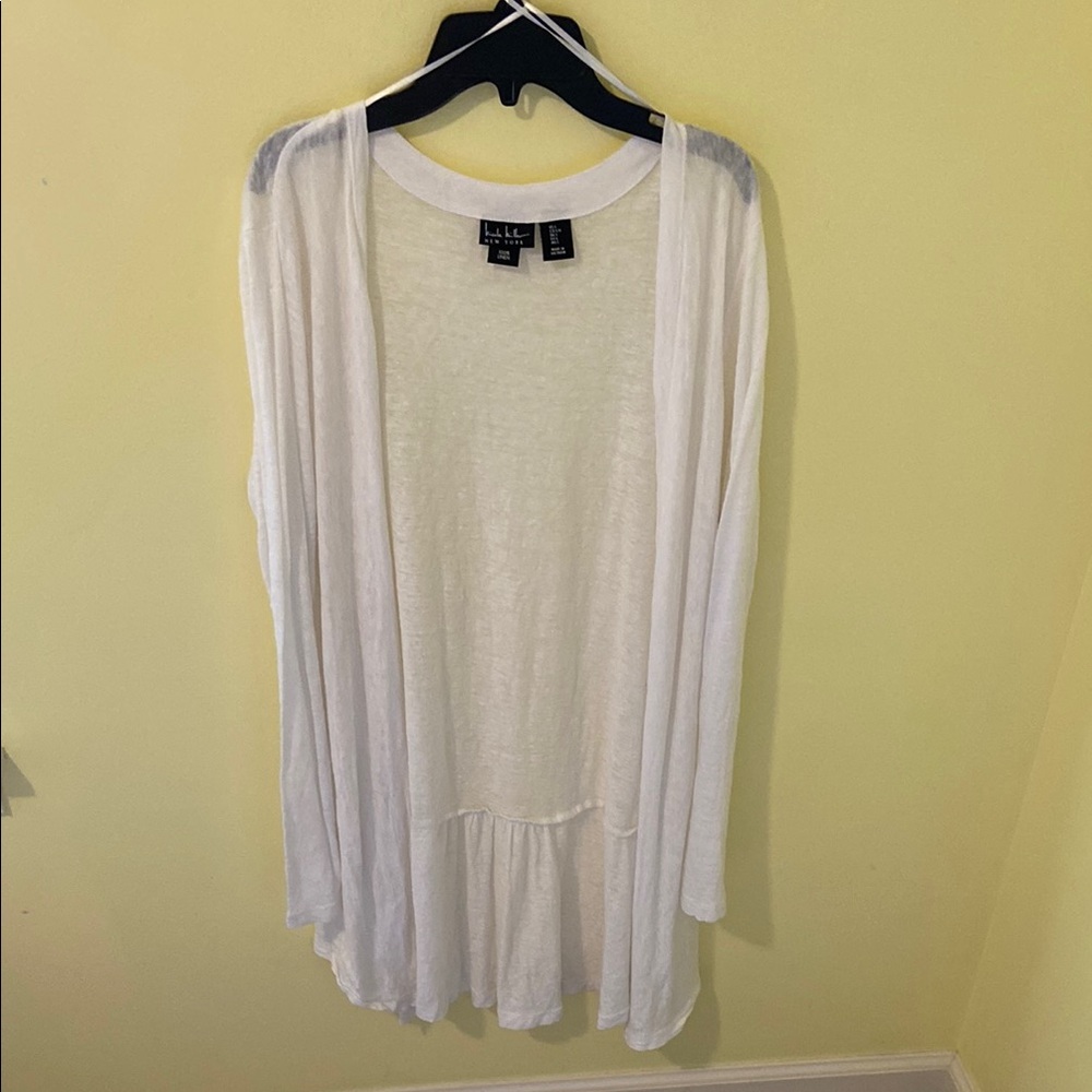 Nicole Miller White Cardigan Sweater